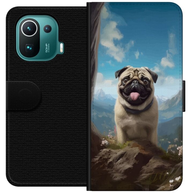Portemonnee-hoesje voor Xiaomi Mi 11 Pro met Blije Hond ontwerp