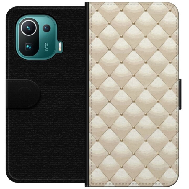 Portemonnee-hoesje voor Xiaomi Mi 11 Pro met Goudglans ontwerp