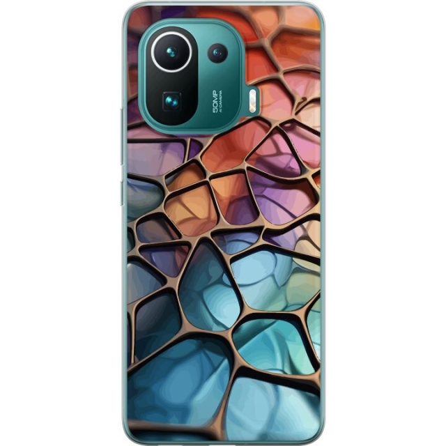 Mobiele hoes voor Xiaomi Mi 11 Pro met Metallic patroon ontwerp