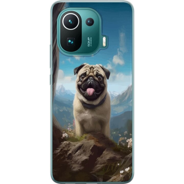 Mobiele hoes voor Xiaomi Mi 11 Pro met Blije Hond ontwerp