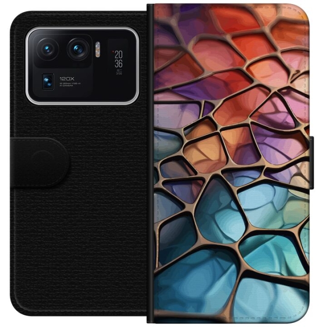 Portemonnee-hoesje voor Xiaomi Mi 11 Ultra met Metallic patroon ontwerp