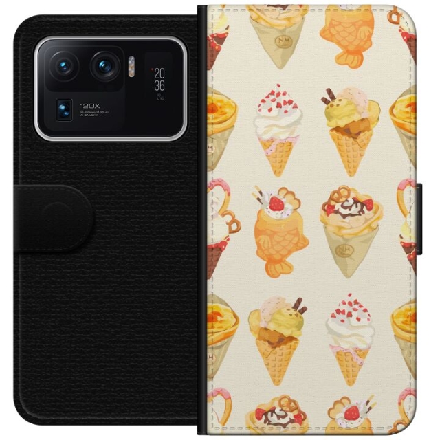 Portemonnee-hoesje voor Xiaomi Mi 11 Ultra met Glasachtig ontwerp