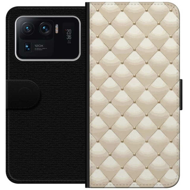 Portemonnee-hoesje voor Xiaomi Mi 11 Ultra met Goudglans ontwerp