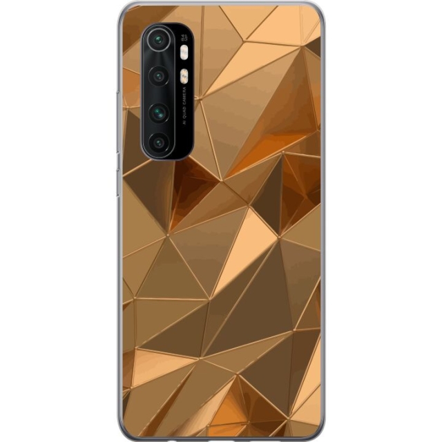 Mobiele hoes voor Xiaomi Mi Note 10 Lite met 3D Goud ontwerp