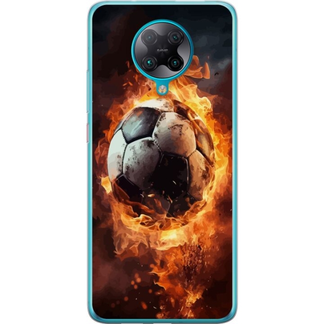 Mobiele hoes voor Xiaomi Poco F2 Pro met Voetbal ontwerp