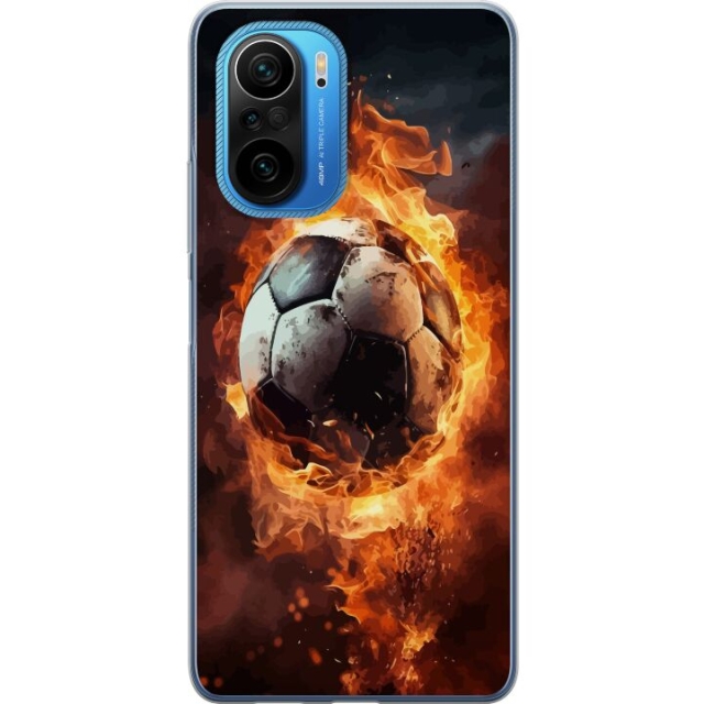 Mobiele hoes voor Xiaomi Poco F3 met Voetbal ontwerp