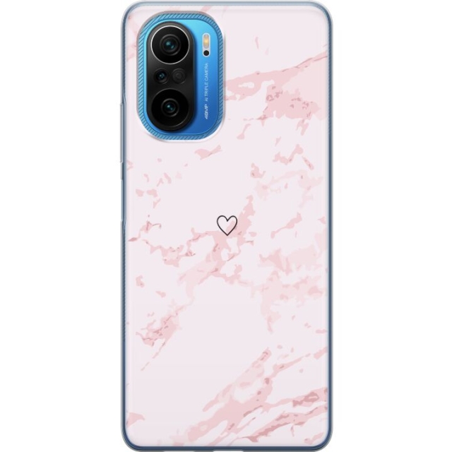 Mobiele hoes voor Xiaomi Poco F3 met Roze Hart ontwerp