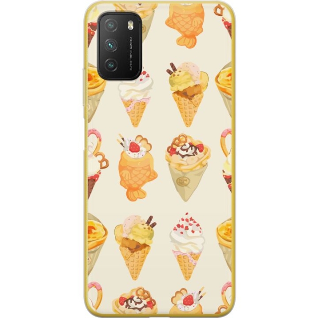 Mobiele hoes voor Xiaomi Poco M3 met Glasachtig ontwerp