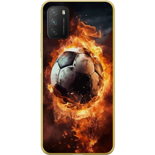 Mobiele hoes voor Xiaomi Poco M3 met Voetbal ontwerp