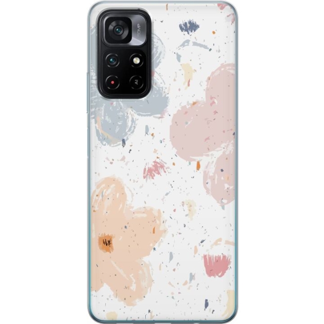 Mobiele hoes voor Xiaomi Poco M4 Pro 5G met Bloemen ontwerp