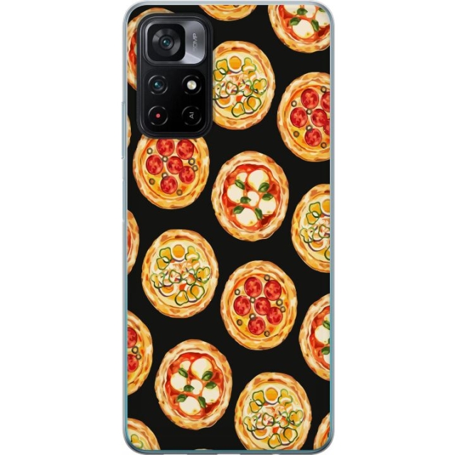 Mobiele hoes voor Xiaomi Poco M4 Pro 5G met Pizza ontwerp