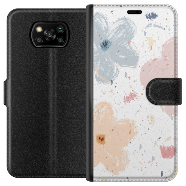 Portemonnee-hoesje voor Xiaomi Poco X3 NFC met Bloemen ontwerp