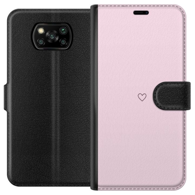 Portemonnee-hoesje voor Xiaomi Poco X3 NFC met Hart ontwerp