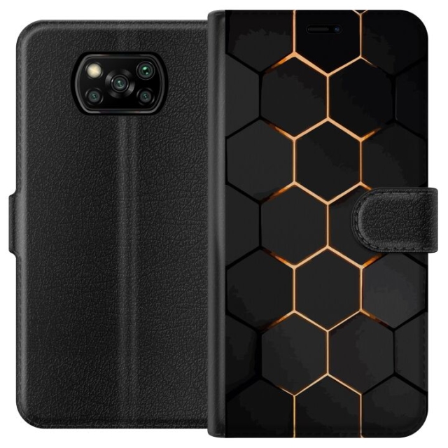 Portemonnee-hoesje voor Xiaomi Poco X3 NFC met Luxe Patroon ontwerp