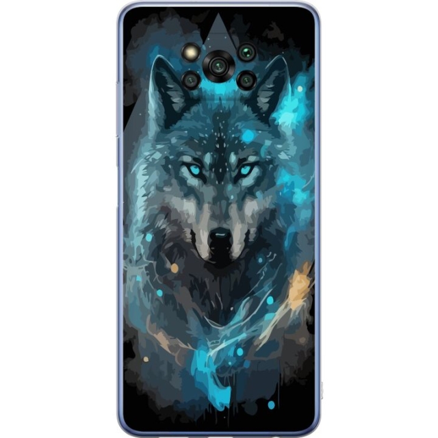 Mobiele hoes voor Xiaomi Poco X3 Pro met Wolf ontwerp