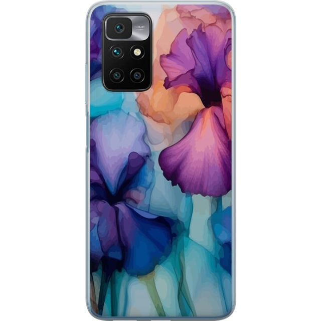 Mobiele hoes voor Xiaomi Redmi 10 met Magische bloemen ontwerp