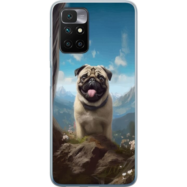 Mobiele hoes voor Xiaomi Redmi 10 met Blije Hond ontwerp