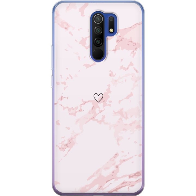 Mobiele hoes voor Xiaomi Redmi 9 met Roze Hart ontwerp