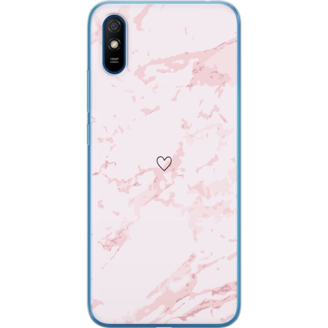 Mobiele hoes voor Xiaomi Redmi 9A met Roze Hart ontwerp