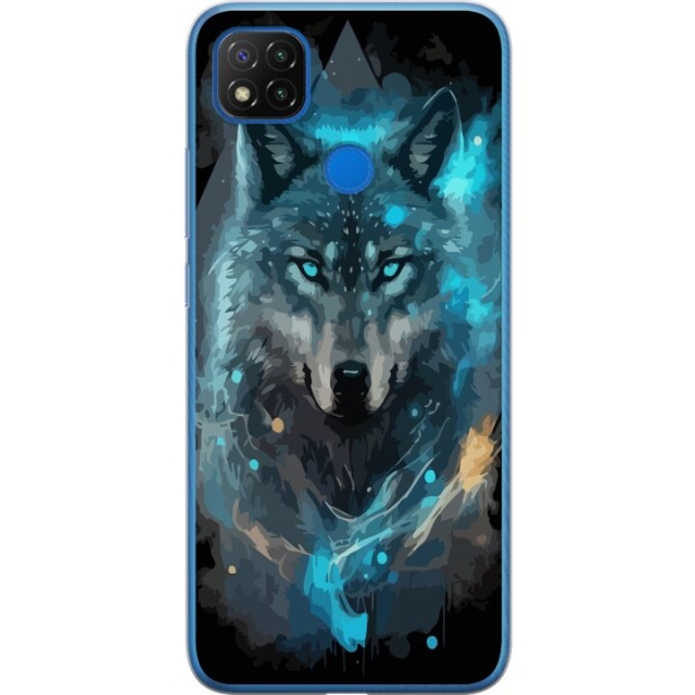 Mobiele hoes voor Xiaomi Redmi 9C met Wolf ontwerp
