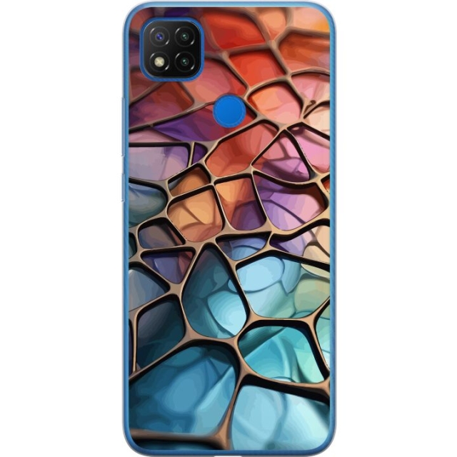 Mobiele hoes voor Xiaomi Redmi 9C met Metallic patroon ontwerp