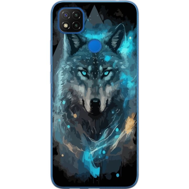 Mobiele hoes voor Xiaomi Redmi 9C NFC met Wolf ontwerp