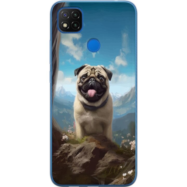 Mobiele hoes voor Xiaomi Redmi 9C NFC met Blije Hond ontwerp