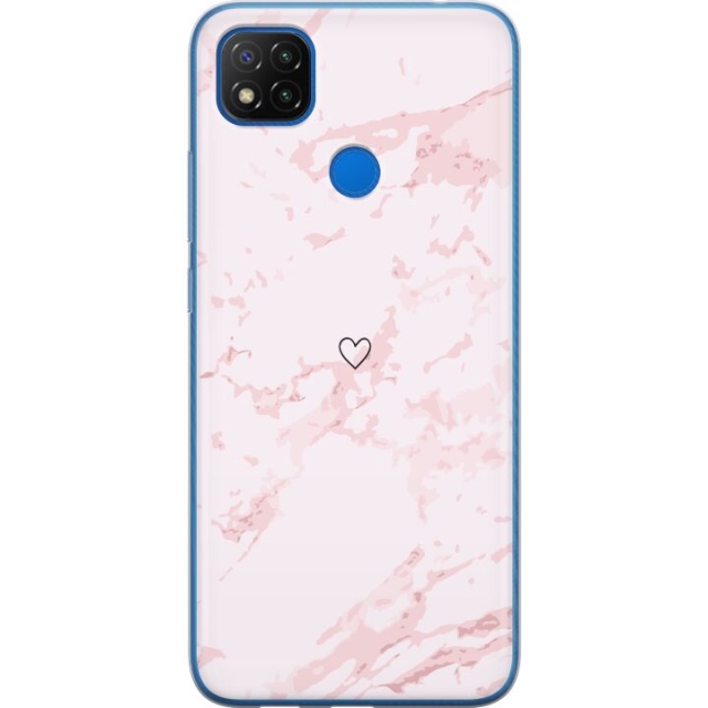 Mobiele hoes voor Xiaomi Redmi 9C NFC met Roze Hart ontwerp