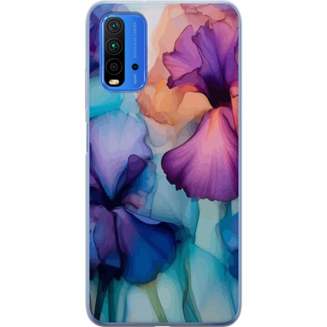 Mobiele hoes voor Xiaomi Redmi 9T met Magische bloemen ontwerp