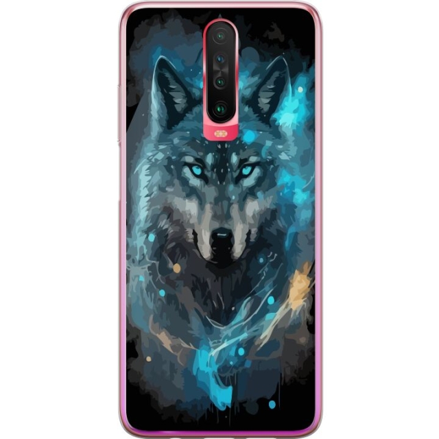 Mobiele hoes voor Xiaomi Redmi K30 met Wolf ontwerp