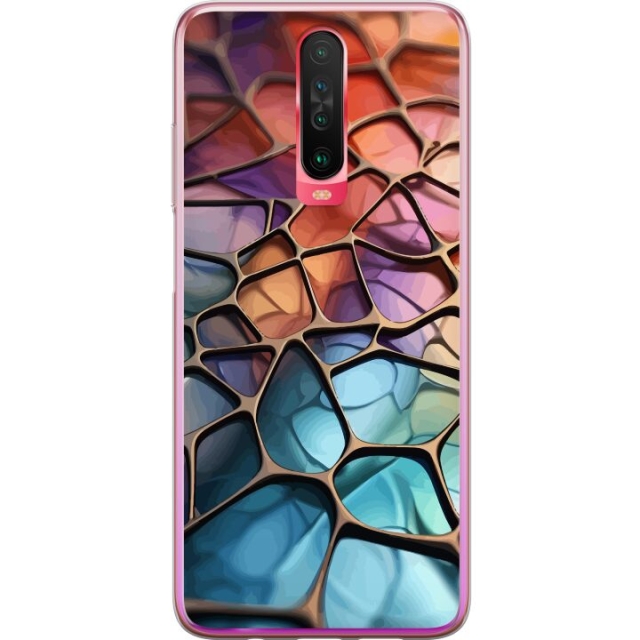 Mobiele hoes voor Xiaomi Redmi K30 met Metallic patroon ontwerp