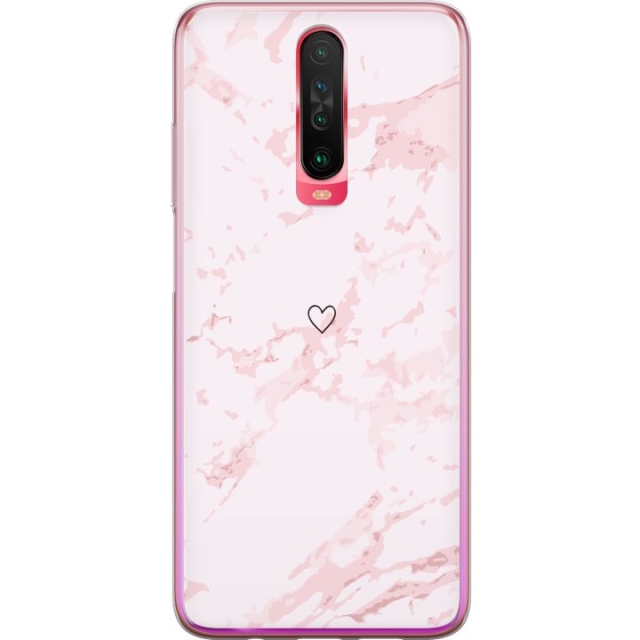 Mobiele hoes voor Xiaomi Redmi K30 met Roze Hart ontwerp