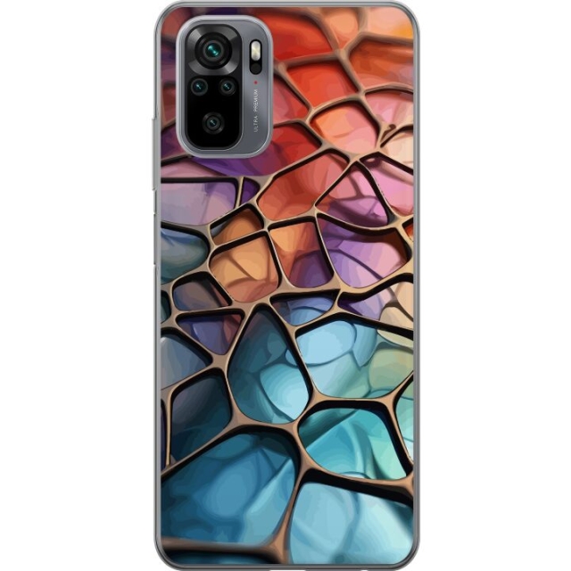 Mobiele hoes voor Xiaomi Redmi Note 10 met Metallic patroon ontwerp
