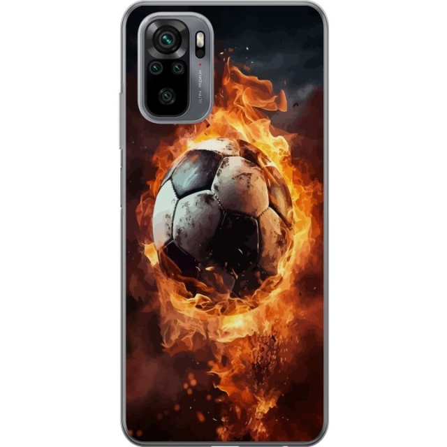 Mobiele hoes voor Xiaomi Redmi Note 10 met Voetbal ontwerp