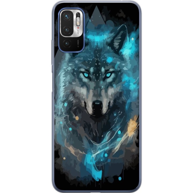 Mobiele hoes voor Xiaomi Redmi Note 10 5G met Wolf ontwerp