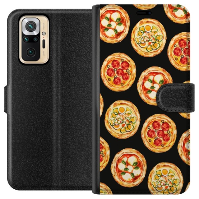 Portemonnee-hoesje voor Xiaomi Redmi Note 10 Pro met Pizza ontwerp
