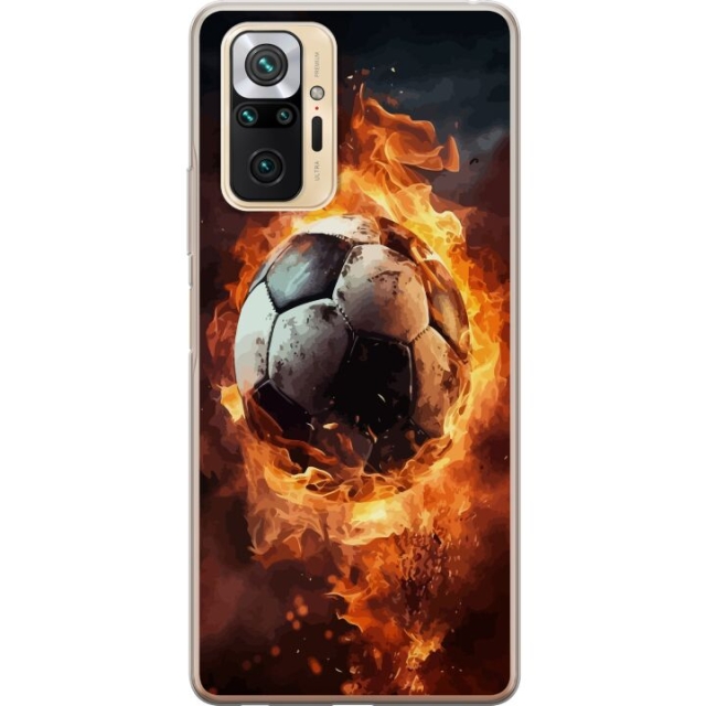 Mobiele hoes voor Xiaomi Redmi Note 10 Pro met Voetbal ontwerp