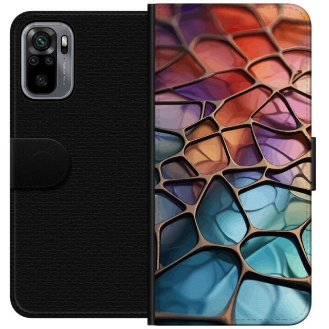 Portemonnee-hoesje voor Xiaomi Redmi Note 10S met Metallic patroon ontwerp