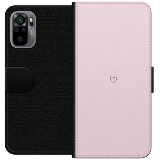 Portemonnee-hoesje voor Xiaomi Redmi Note 10S met Hart ontwerp
