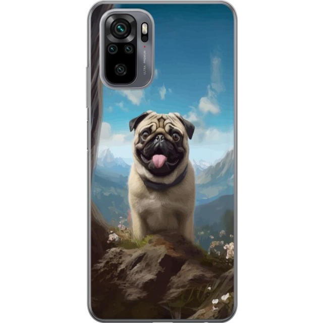 Mobiele hoes voor Xiaomi Redmi Note 10S met Blije Hond ontwerp