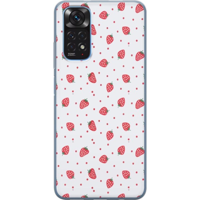 Mobiele hoes voor Xiaomi Redmi Note 11 met Aardbeien ontwerp