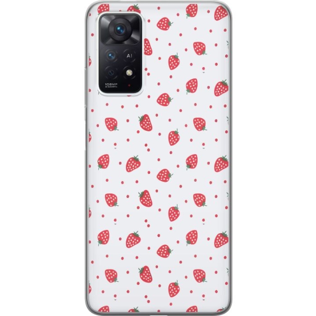 Mobiele hoes voor Xiaomi Redmi Note 11 Pro met Aardbeien ontwerp