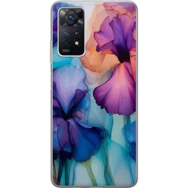 Mobiele hoes voor Xiaomi Redmi Note 11 Pro 5G met Magische bloemen ontwerp