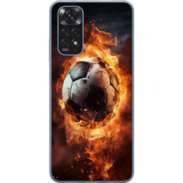 Mobiele hoes voor Xiaomi Redmi Note 11S met Voetbal ontwerp