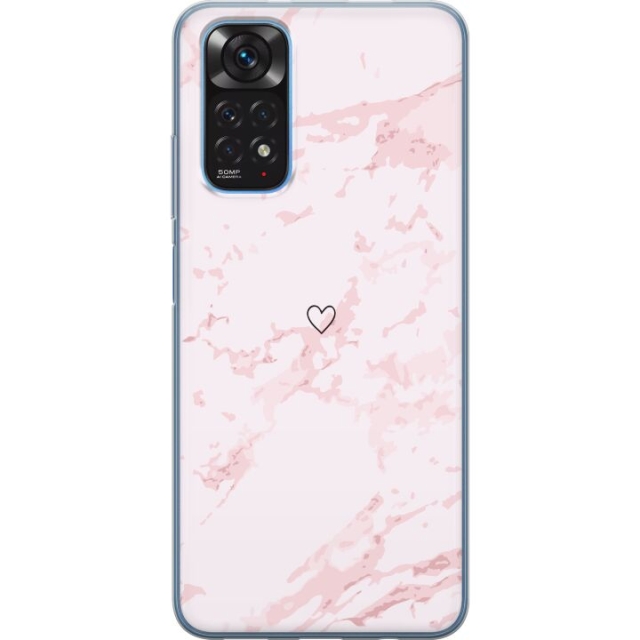 Mobiele hoes voor Xiaomi Redmi Note 11S met Roze Hart ontwerp