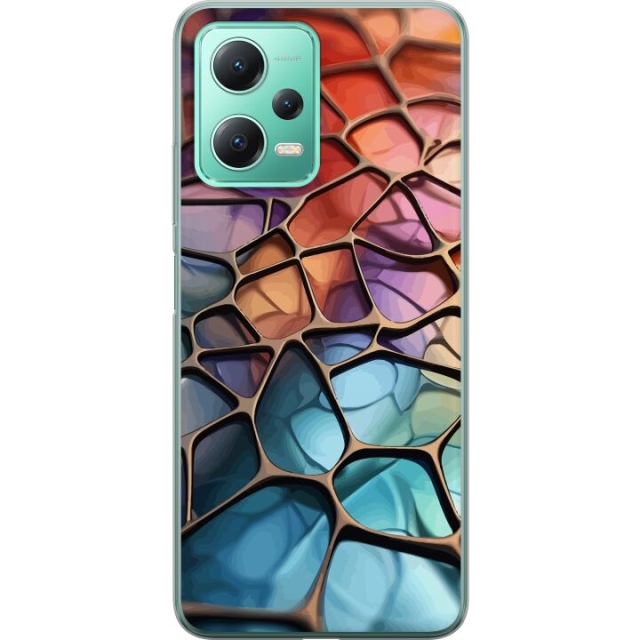 Mobiele hoes voor Xiaomi Redmi Note 12 met Metallic patroon ontwerp