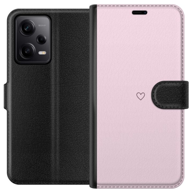 Portemonnee-hoesje voor Xiaomi Redmi Note 12 Pro met Hart ontwerp