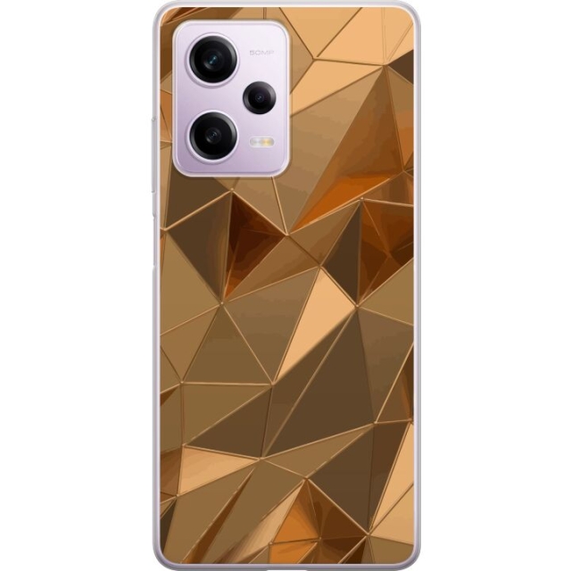 Mobiele hoes voor Xiaomi Redmi Note 12 Pro met 3D Goud ontwerp