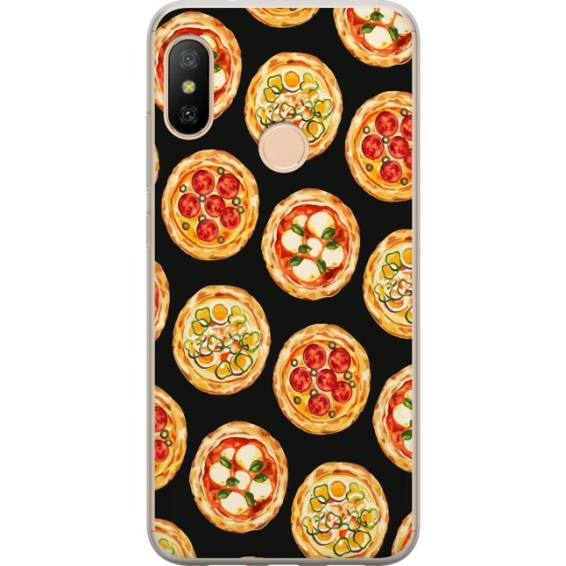 Mobiele hoes voor Xiaomi Redmi 6 Pro met Pizza ontwerp
