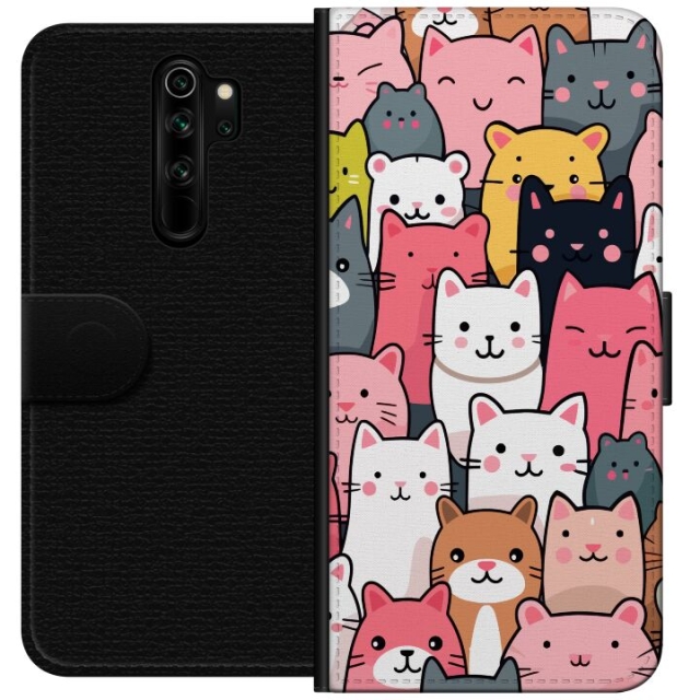 Portemonnee-hoesje voor Xiaomi Redmi Note 8 Pro met Kattenpatroon ontwerp